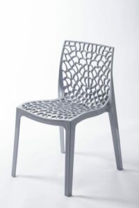 Chaise GRAND SOLEIL Grafik en résine injectée gris