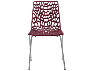 Chaise Groove en Metal Rouge
