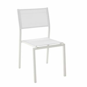Chaise Lyra en Tissu Blanc
