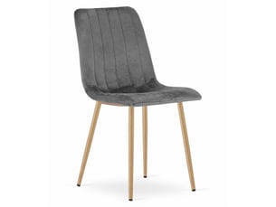 Chaise Orsara en Velours Gris Foncé