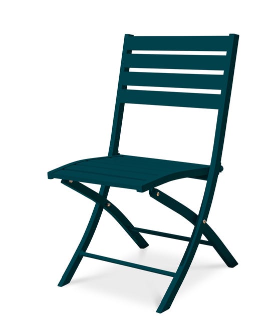 Chaise Marius en Aluminium Bleu Canard
