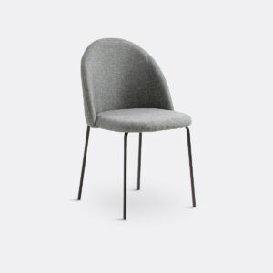 Chaise Nordie en Tissu Noir