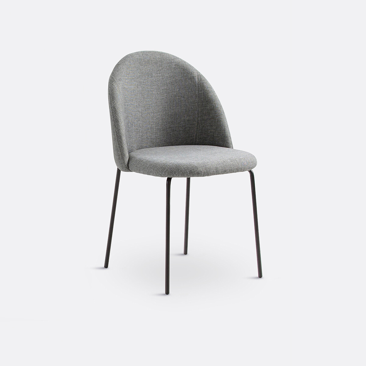Chaise Nordie en Tissu Noir
