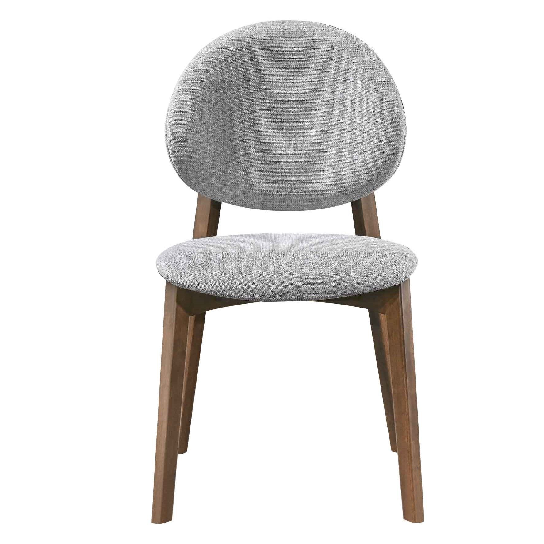 Chaise Tissu Marron Pied Noyer