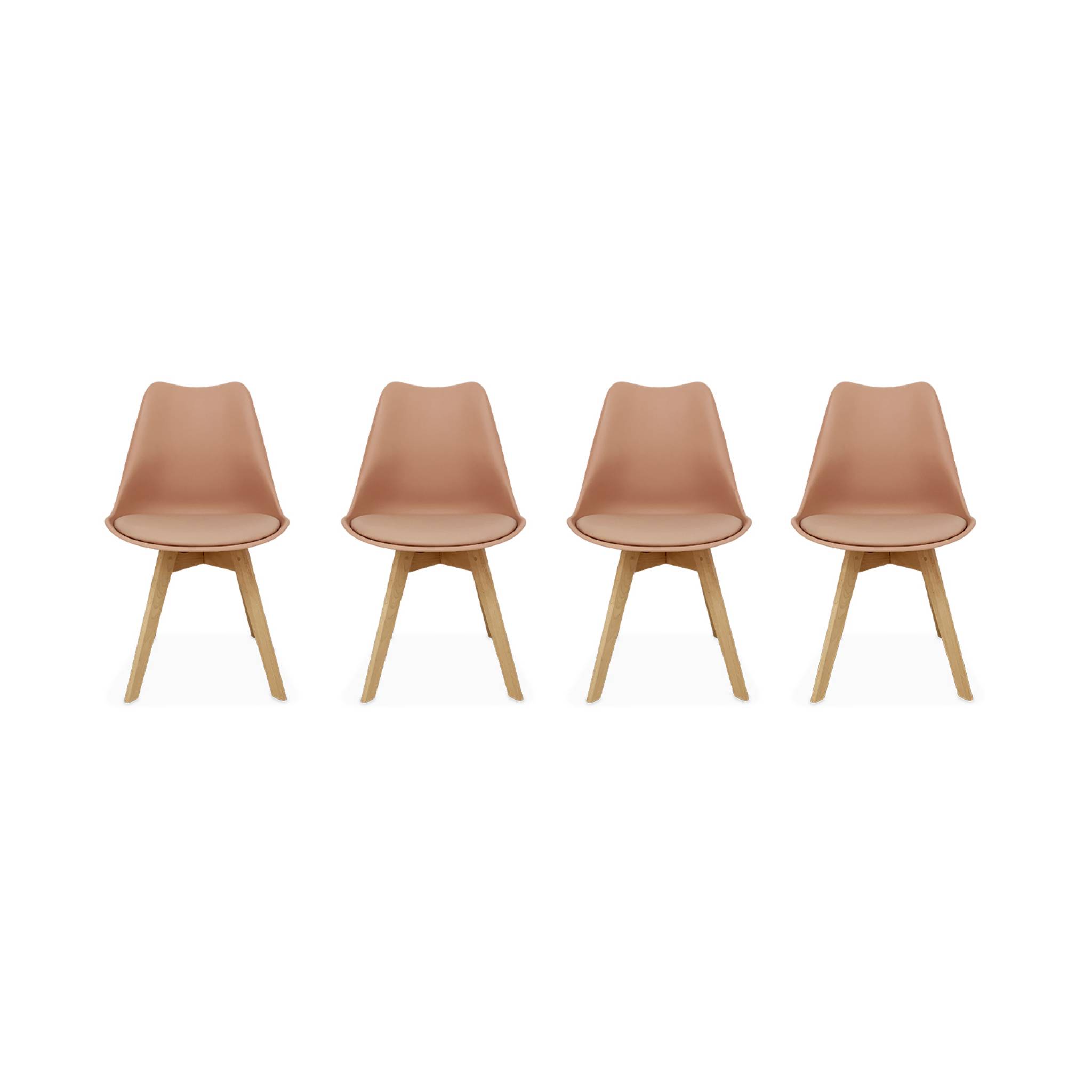 Chaise Scandinave en Bois Blanc La Redoute – Lot de 4