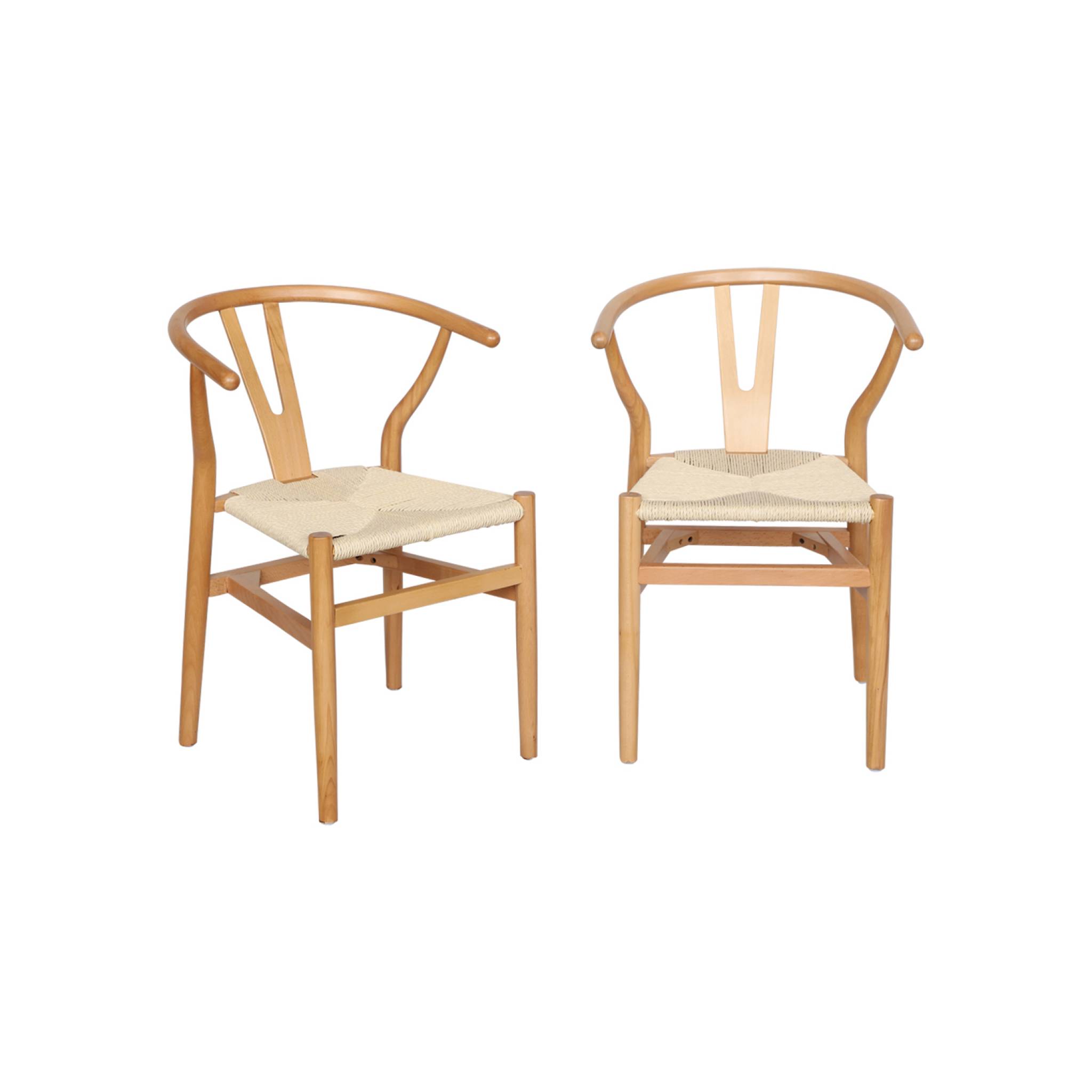 Chaise Vintage en Corde – Lot de 2