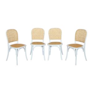 Chaise Vintage en Rotin – Lot de 4