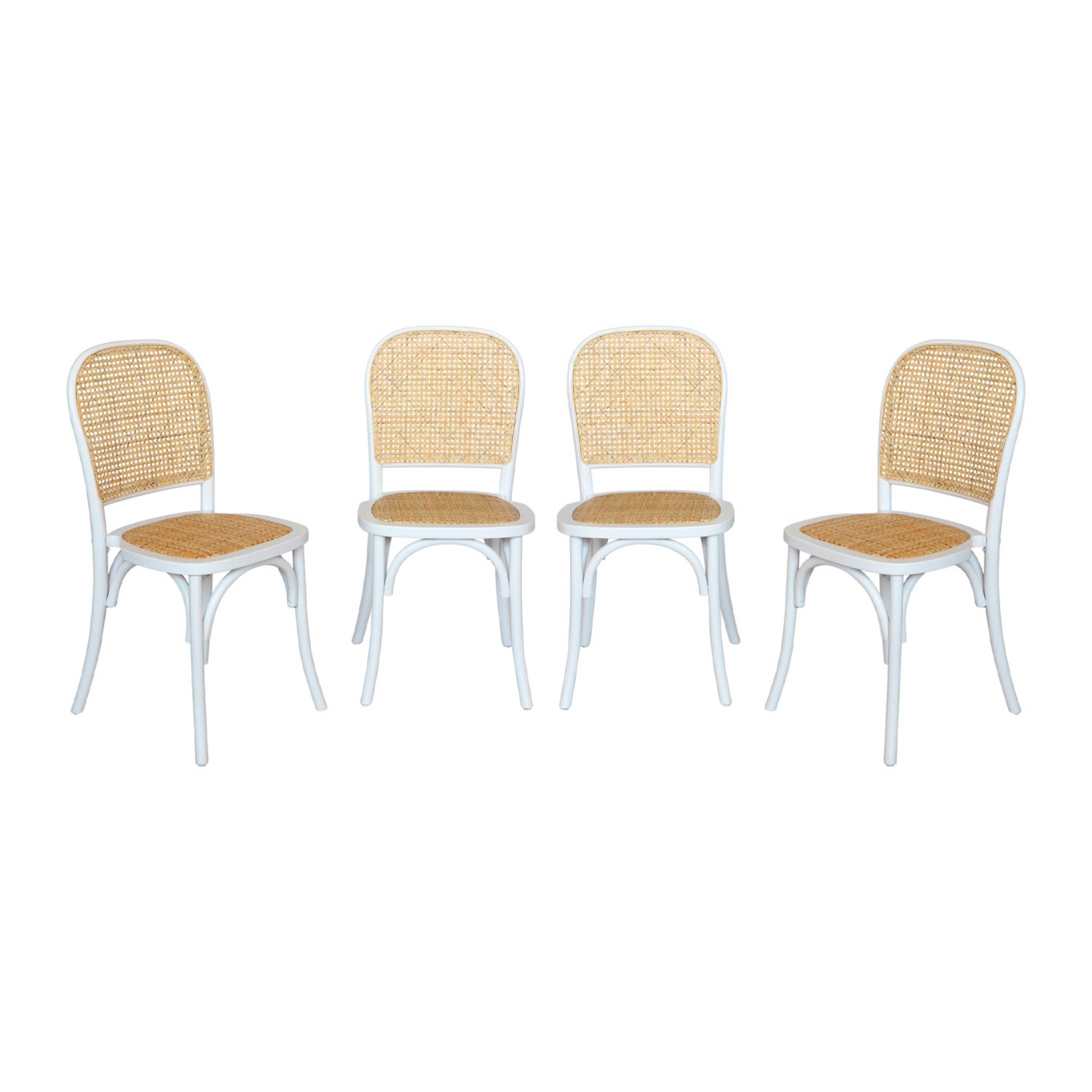 Chaise Vintage en Rotin – Lot de 4