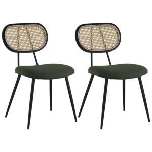 Chaise Vintage en Bouclette Noir