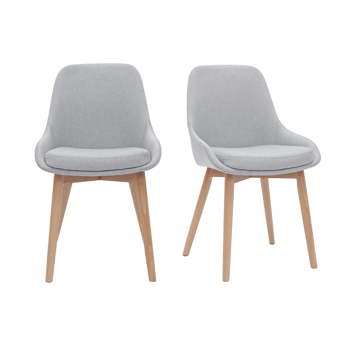 Chaise Scandinave en Velours Terracotta – Lot de 2
