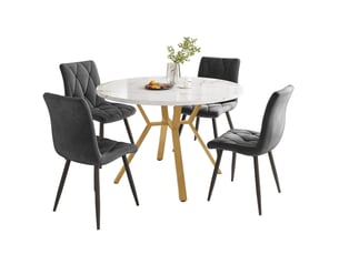 Chaise Velours Blanc Conforama – Lot de 4