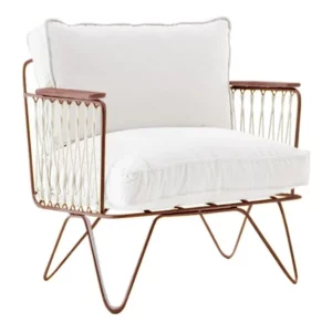 Fauteuil Croisette en Tissu Blanc – Smallable