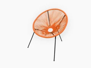 Fauteuil Acapulco en Métal Orange