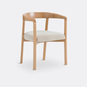 Fauteuil Germain en Tissu Bois