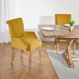 Fauteuil Alix en Velours Bleu