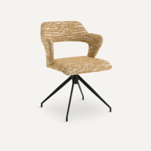 Fauteuil Asyar en Tissu Noir