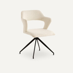 Fauteuil Asyar en Bouclette Beige