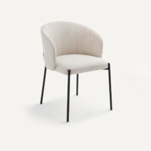 Fauteuil Kinna en Tissu Noir