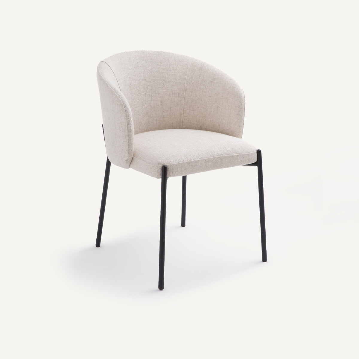 Fauteuil Kinna en Tissu Noir