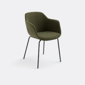 Fauteuil Halva en Tissu Noir