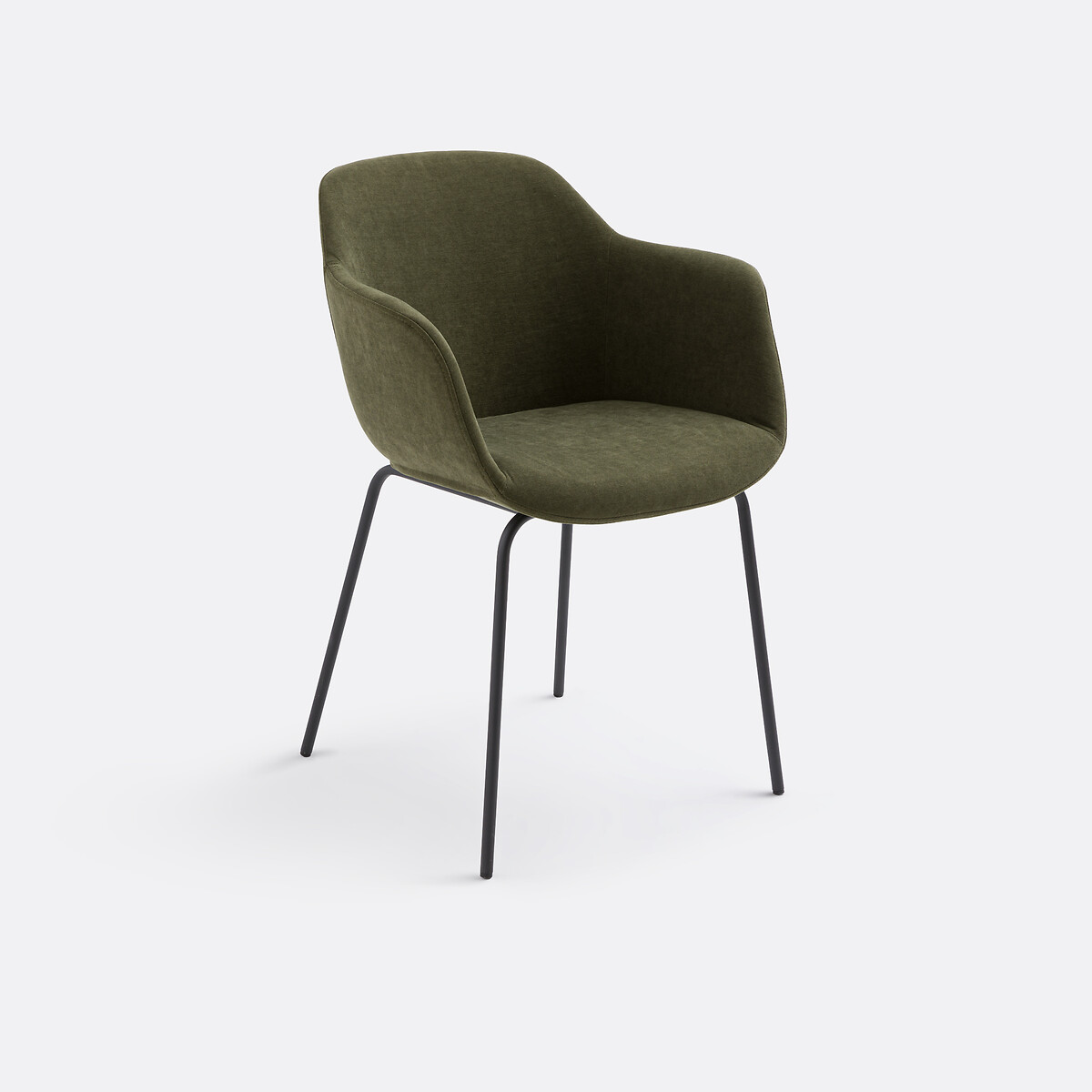 Fauteuil Halva en Tissu Noir