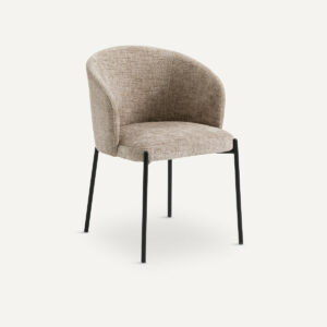 Fauteuil Kinna en Velours Noir