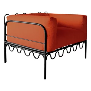 Fauteuil Dolores en Velours Noir