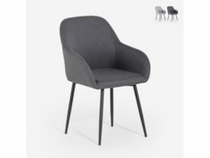 Fauteuil Moderne en Tissu Noir