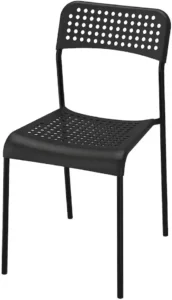 Chaise Empilable en Métal Noir