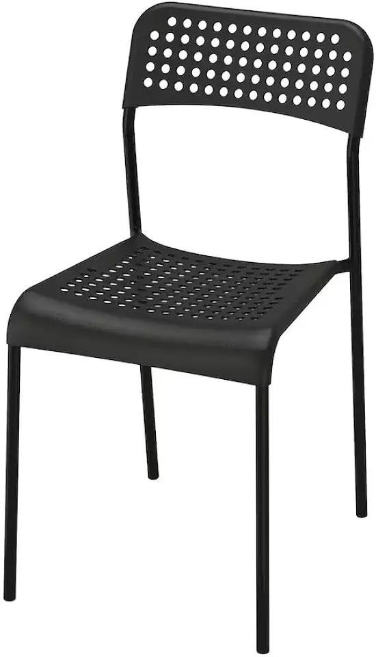 Chaise Empilable en Métal Noir