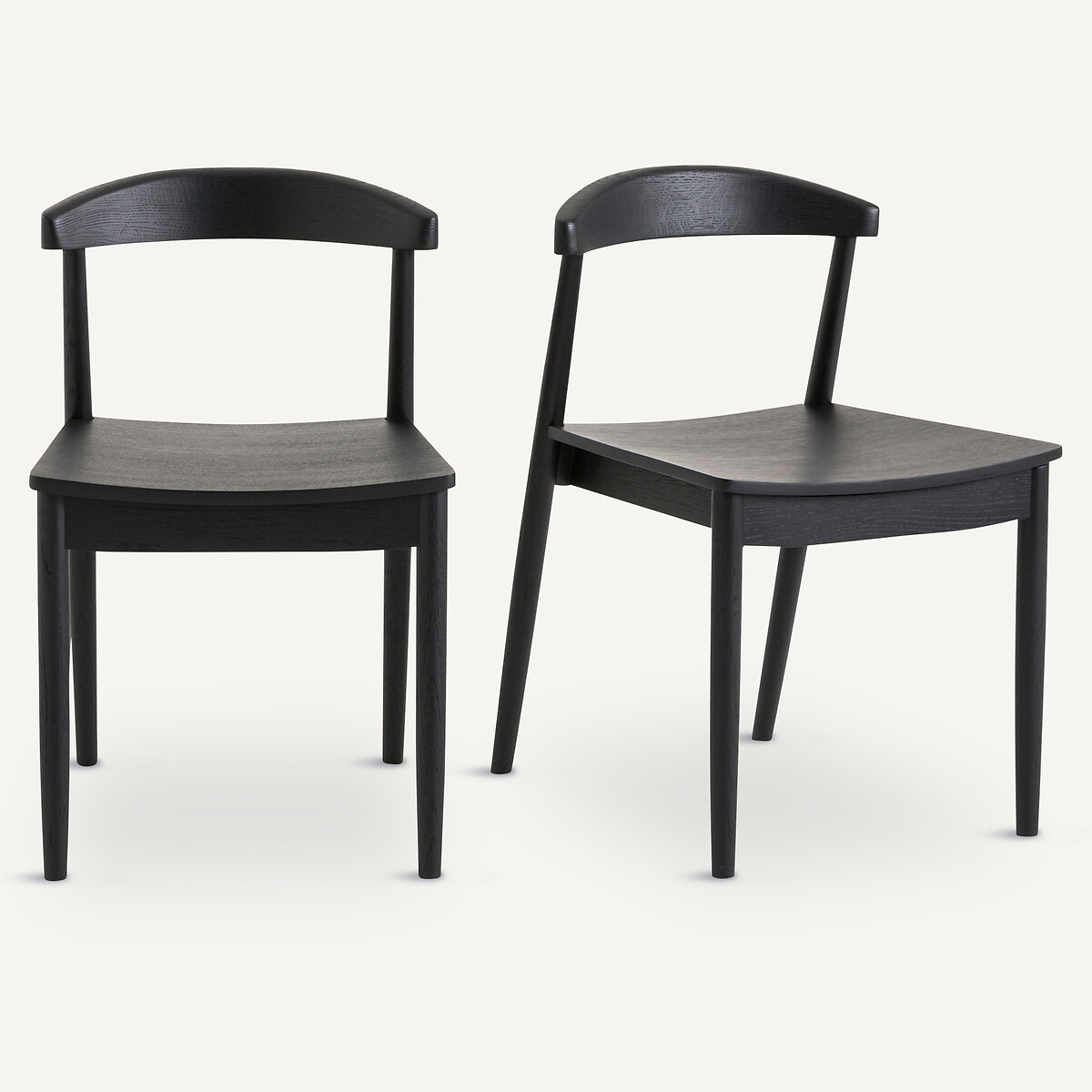 Chaise Galb en Bois Noir – Lot de 2