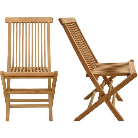 Chaise Denpasar en Bois Marron – Lot de 2