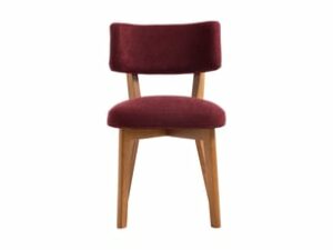 Chaise Moderne en Tissu Rouge – Lot de 2