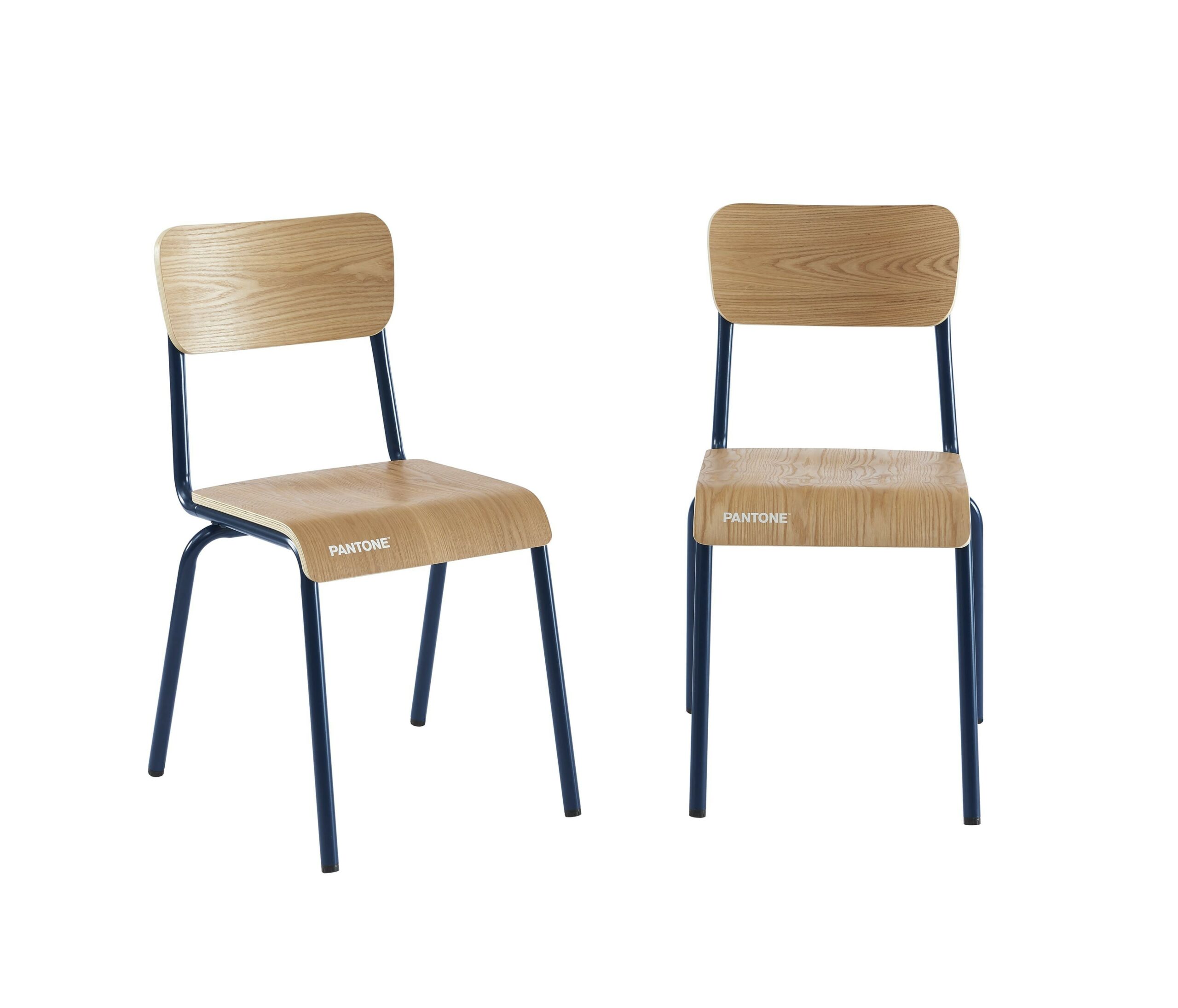 Chaise Écolier Empilable en Bois – Lot de 2