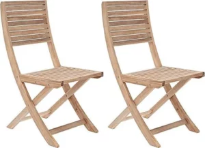 Chaise Solaris II en Bois Marron – Lot de 2