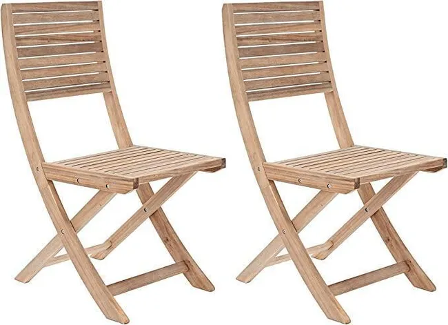 Chaise Solaris II en Bois Marron – Lot de 2