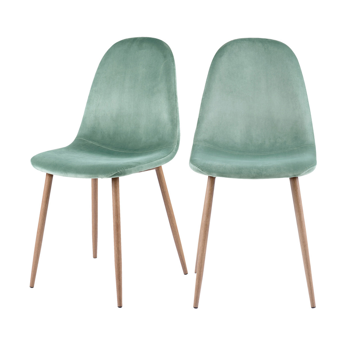 Chaise Fredrik en Velours Vert – Lot de 2