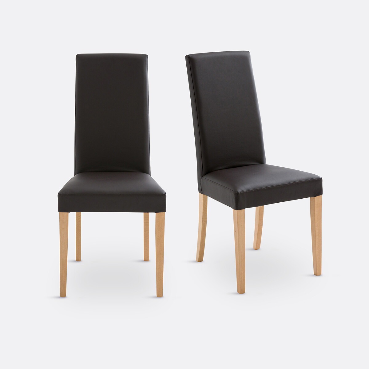 Chaise Kuri en Bois Noir – Lot de 2