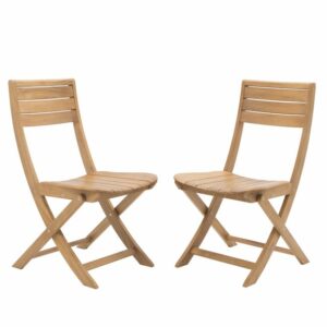 Chaise Aurora en Bois Marron – Lot de 2