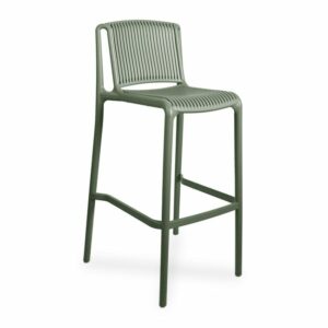 Tabouret Morgan en Plastique Vert – Lot de 2
