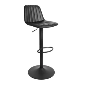 Tabouret Roadster en Simili Noir – Lot de 2