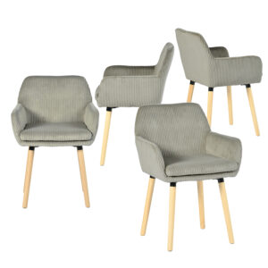Chaise Velours Beige La Redoute – Lot de 4