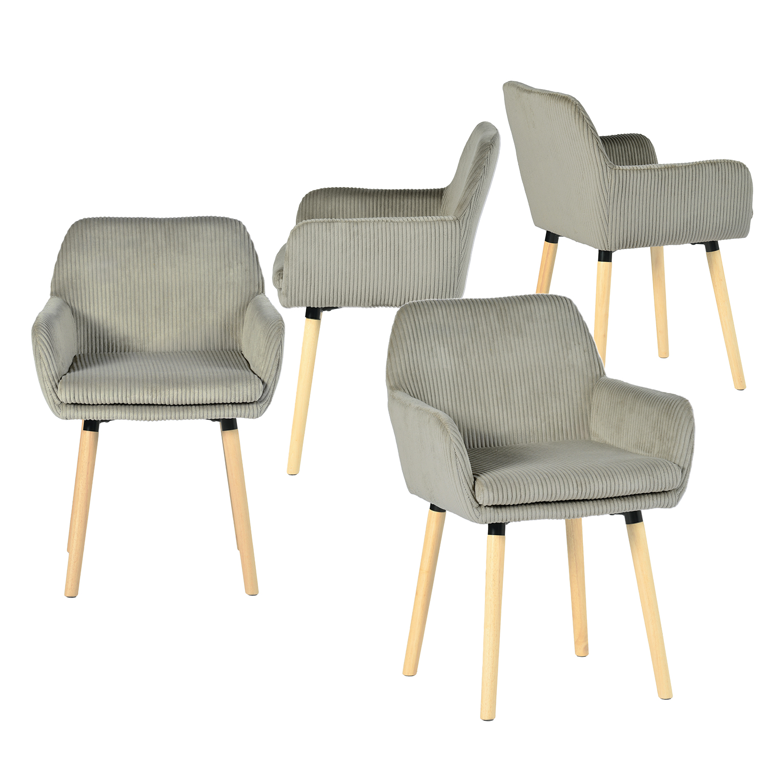 Chaise Velours Beige La Redoute – Lot de 4