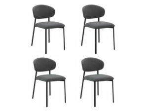 Chaise Scandinave en Tissu Multicolore Conforama – Lot de 4