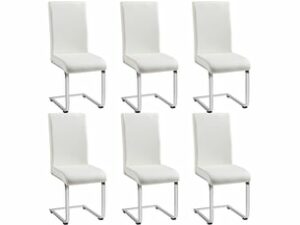 Chaise Simili Blanc Conforama – Lot de 6