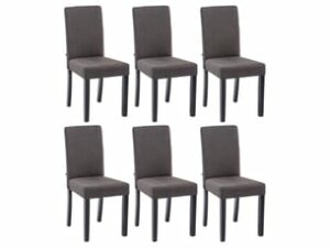 Chaise Tissu Noir – Lot de 6