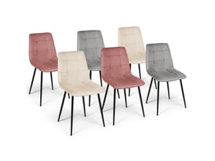 Chaise Mila en Velours Conforama – Lot de 6