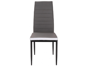 Chaise Romane Grise en Metal – Lot de 6