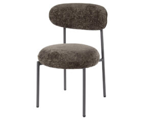 Chaise Adelia en Tissu Beige – Lot de 2