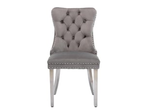Chaise Velours Gris Conforama – Lot de 2